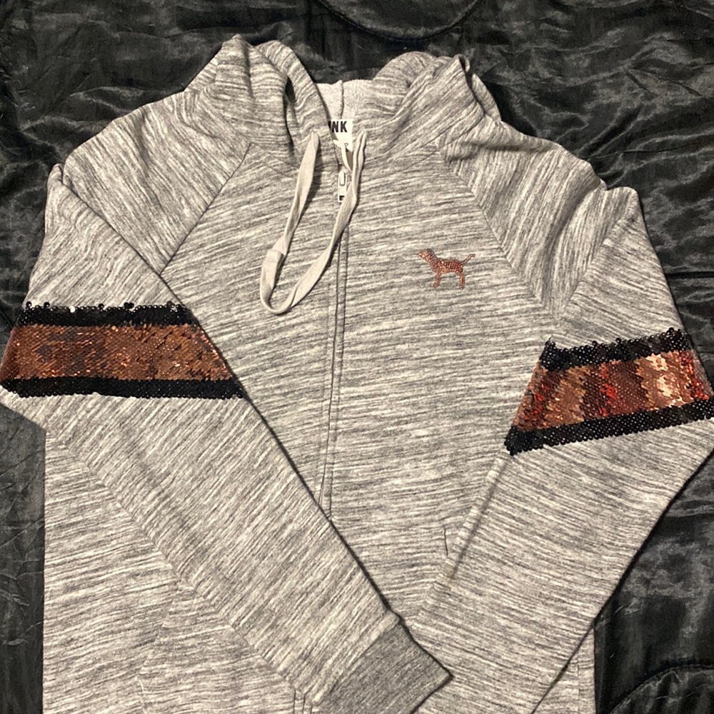 VS pink zip up hoodie